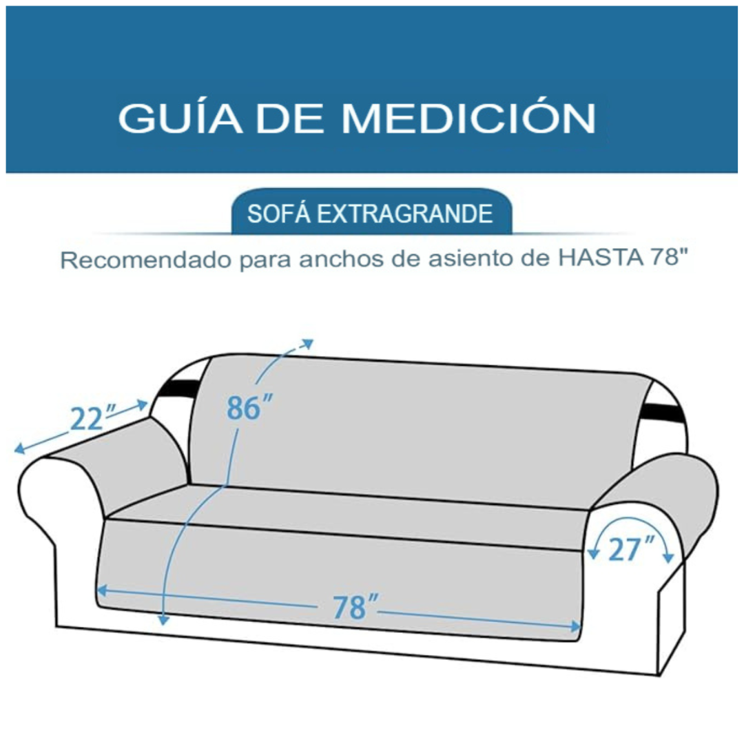 Cubre Sofá Acolchado 3 Plazas